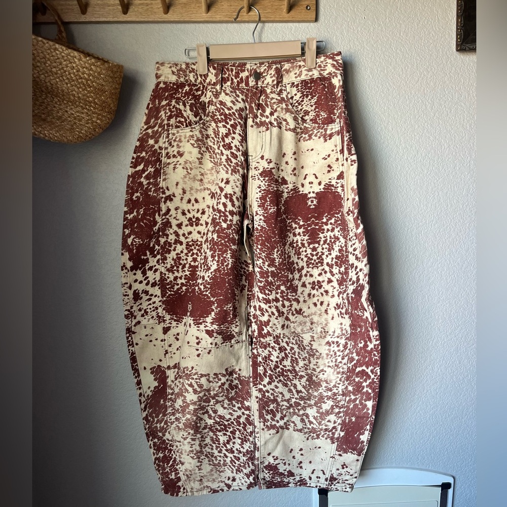 Denimoi Shein Cowhide Barrel Jeans